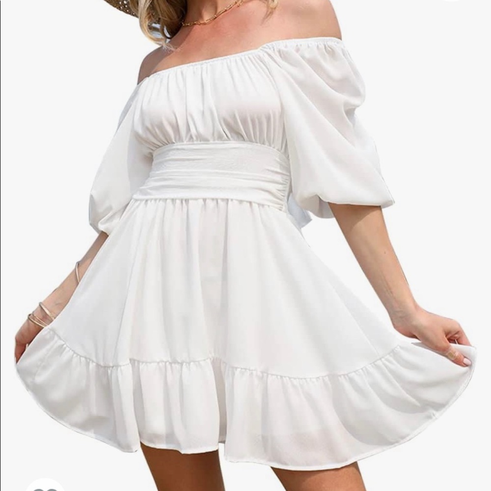 NWOT White dress off the shoulders